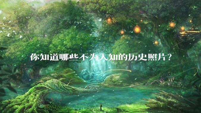 你知道哪些不为人知的历史照片？